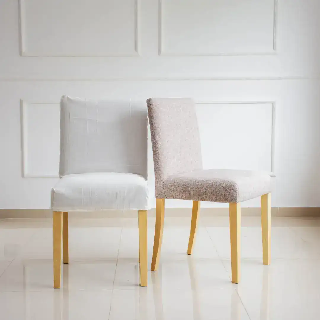 Silla Nórdica enfundada baja de comedor Bruma SILVINA C MUEBLERIA DECORACION Silla Nórdica enfundada baja de comedor Bruma SILVINA C MUEBLERIA DECORACION