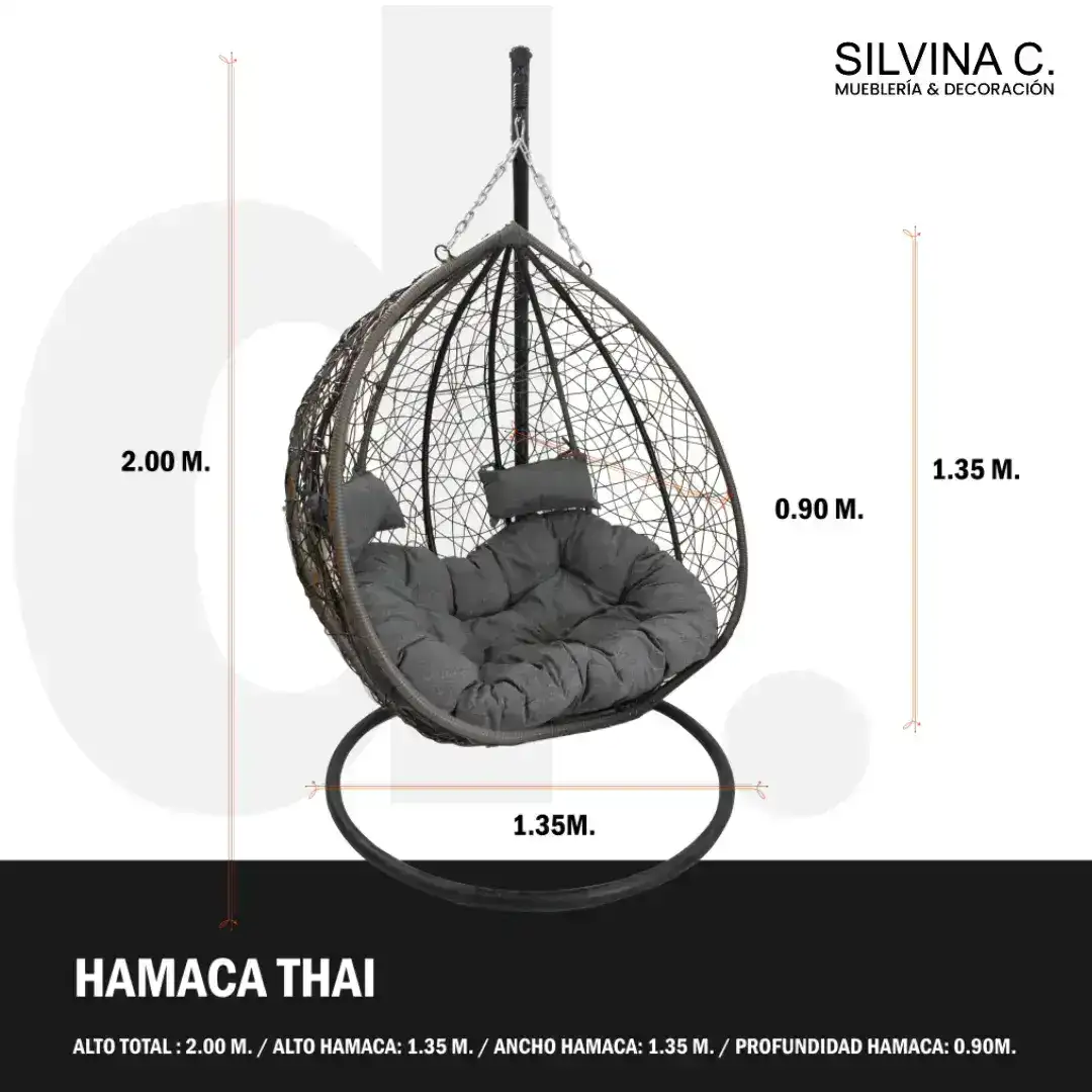 Hamaca colgante Tailandesa Tulúm (x3)- SILVINA C Hamaca colgante Tailandesa Tulúm (x3)- SILVINA C