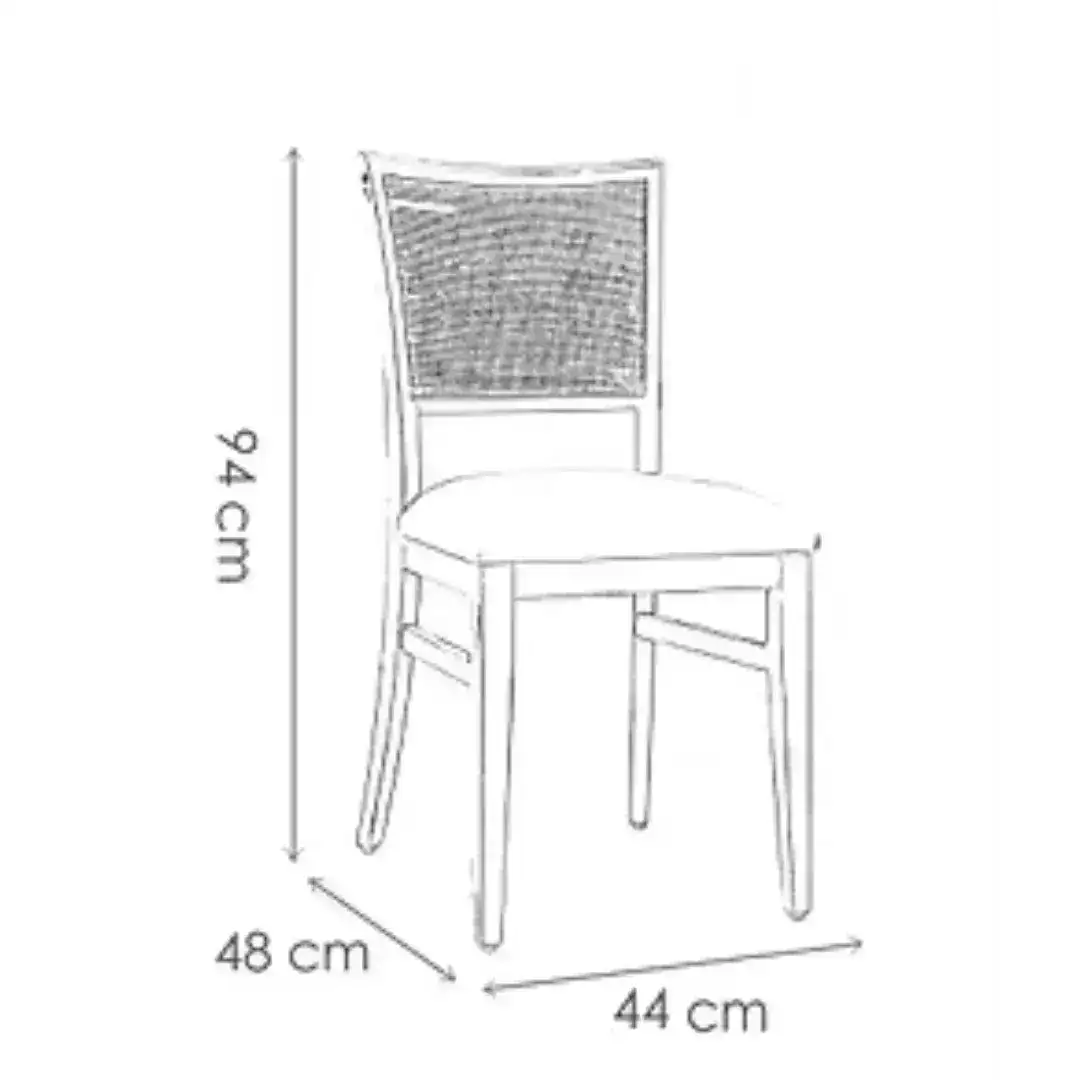 Silla comedor esterillada Catalina - SILVINA C 7 Silla comedor esterillada Catalina - SILVINA C 7