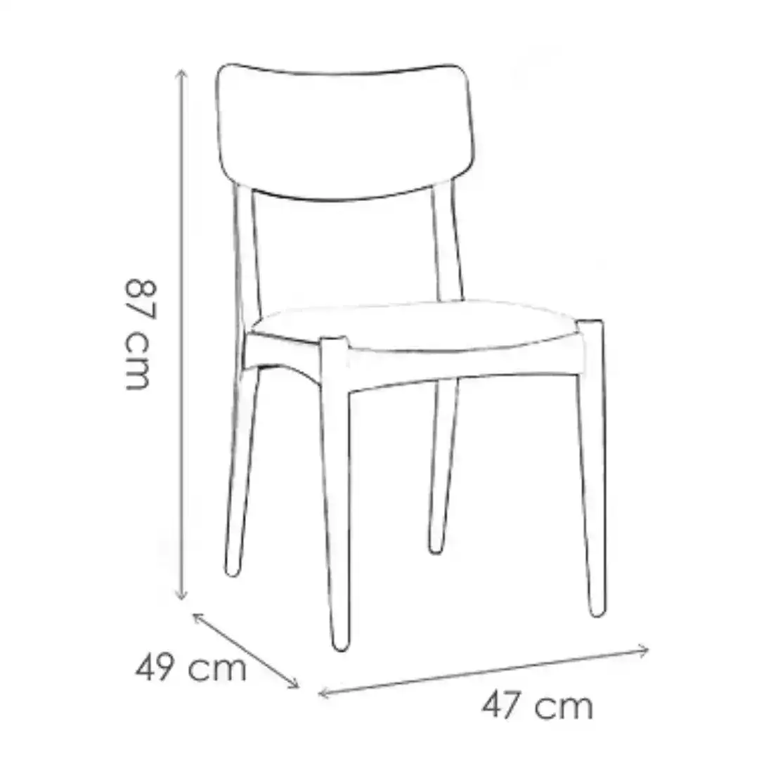 Medidas Silla comedor madera diseño Moderno Oliver - SILVINA C MUEBLERIA DECORACIÓN Medidas Silla comedor madera diseño Moderno Oliver - SILVINA C MUEBLERIA DECORACIÓN