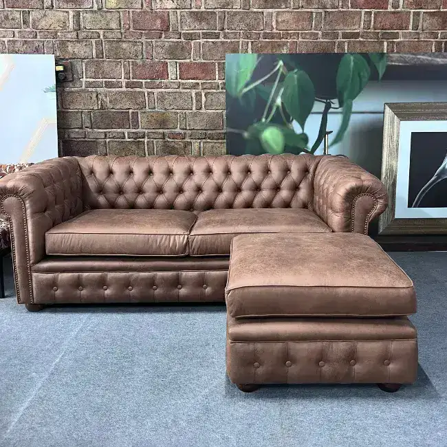 Sillón esquinero Chesterfield 3 cuerpos - SILVINA C Sillón esquinero Chesterfield 3 cuerpos - SILVINA C