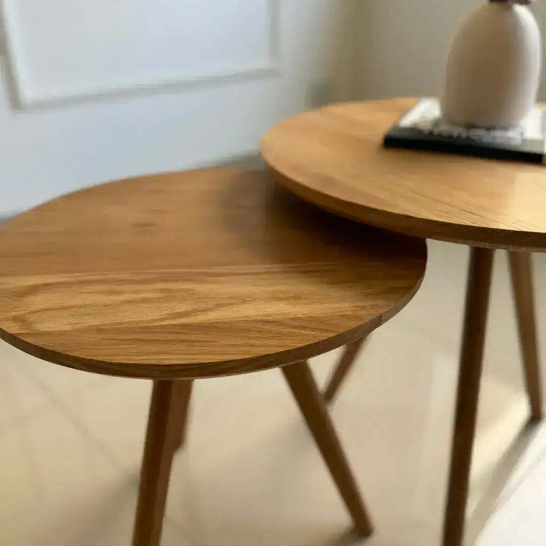 Mesa ratona duo Nórdica madera Roble Dino - SILVINA C Mesa ratona duo Nórdica madera Roble Dino - SILVINA C