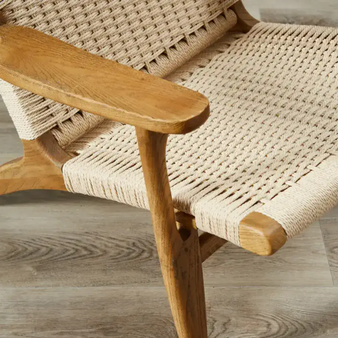 Sillón individual Tejido madera Escandinavo Hummer - SILVINA C 2 Sillón individual Tejido madera Escandinavo Hummer - SILVINA C 2
