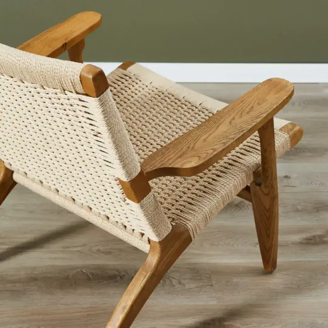 Sillón individual Tejido madera Escandinavo Hummer - SILVINA C 3 Sillón individual Tejido madera Escandinavo Hummer - SILVINA C 3