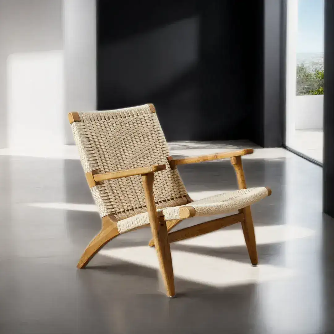 Sillón individual Tejido madera Escandinavo Hummer - SILVINA C Sillón individual Tejido madera Escandinavo Hummer - SILVINA C