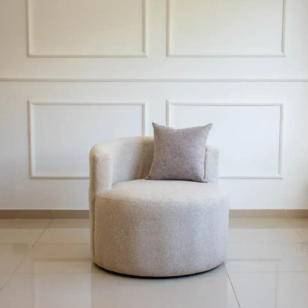 Sillón individual redondo diseño Nórdico Merlí - SILVINA C Sillón individual redondo diseño Nórdico Merlí - SILVINA C