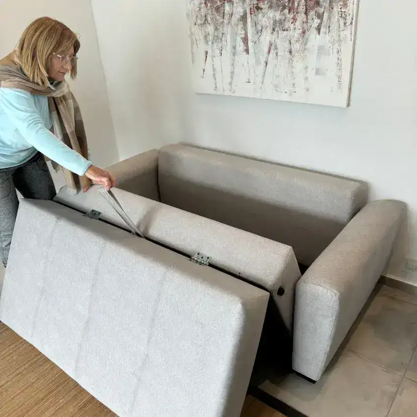 Sofá cama 2 plazas living Moderno Zurich - SILVINA C 5 Sofá cama 2 plazas living Moderno Zurich - SILVINA C 5
