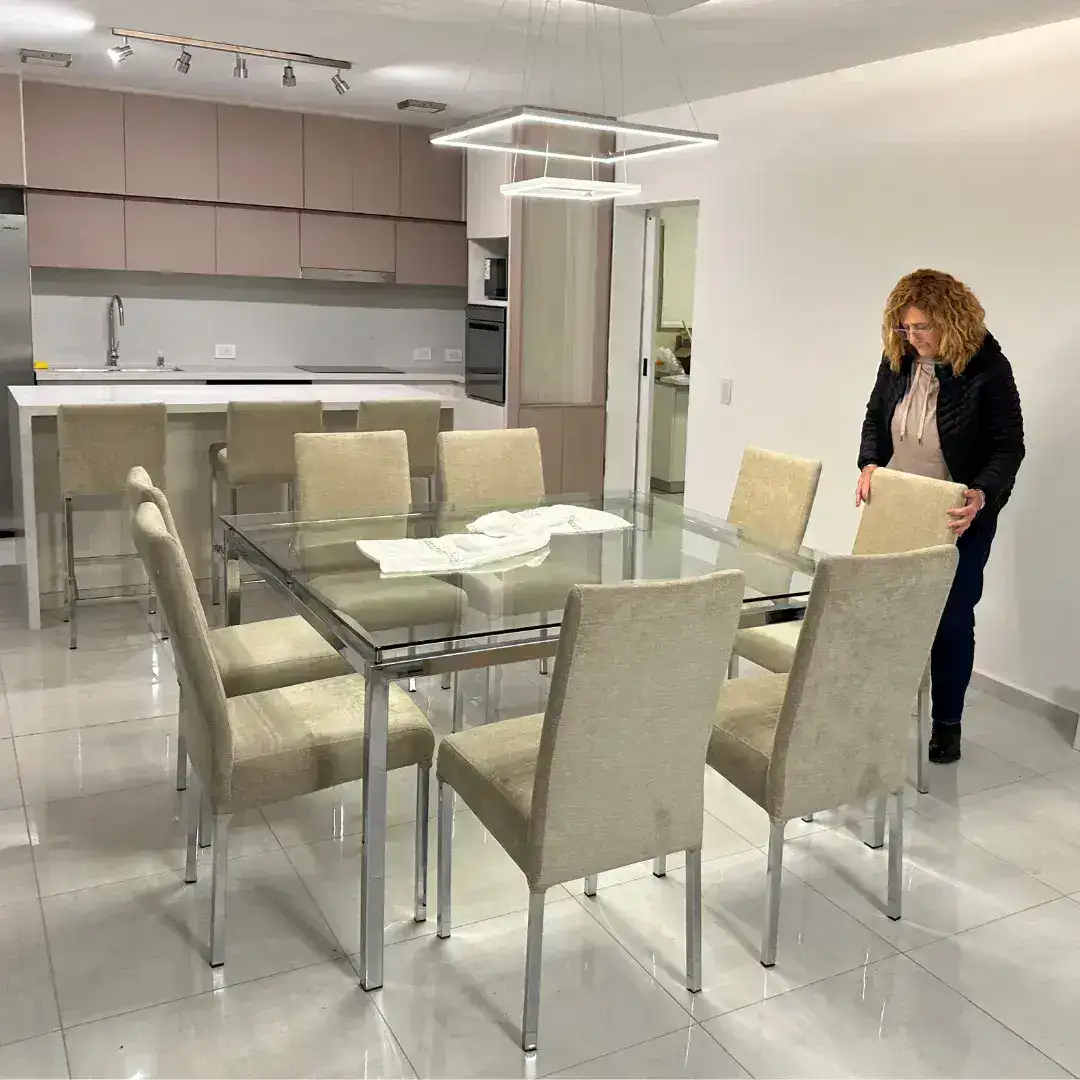 Mesa cuadrada Moderna comedor Vidrio California - SILVINA C Mesa cuadrada Moderna comedor Vidrio California - SILVINA C