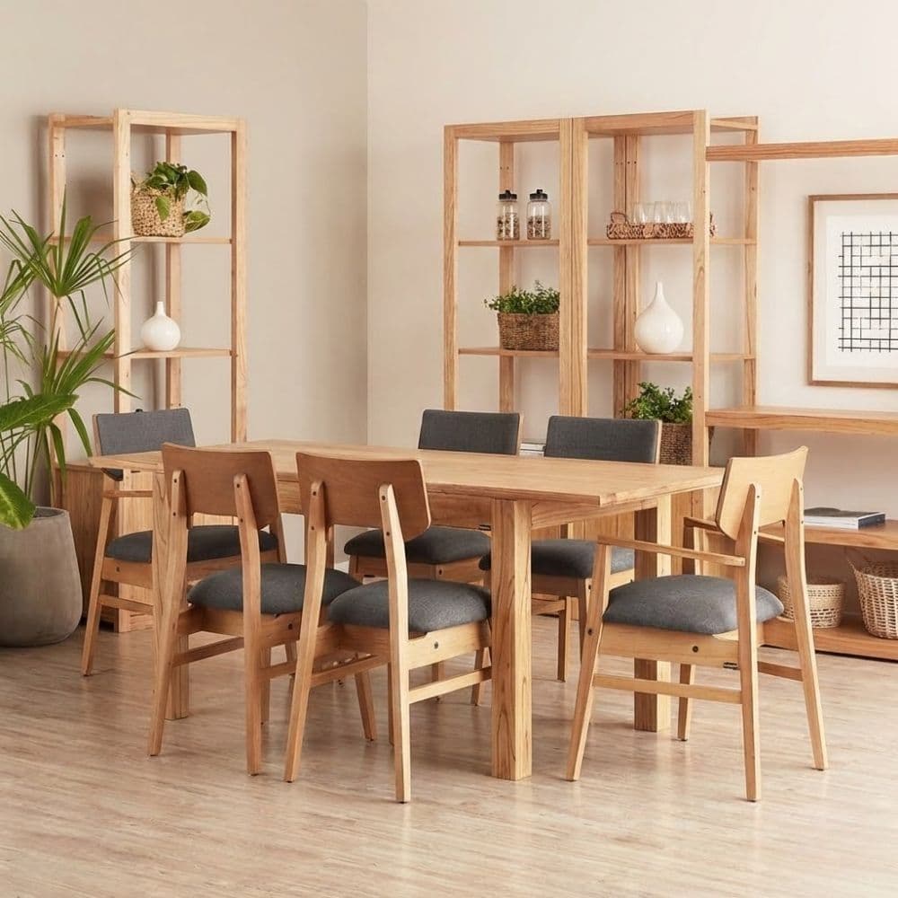 Mesa comedor madera Nórdica extensible 1,30 Zoe - SILVINA C Mesa comedor madera Nórdica extensible 1,30 Zoe - SILVINA C