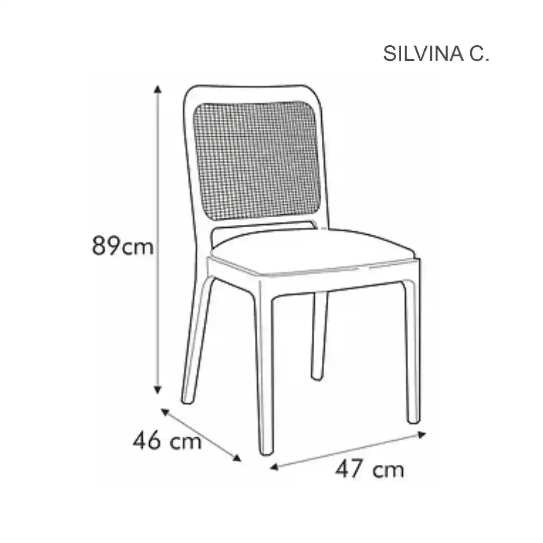 Silla comedor esterilla madera Lulú - SILVINA C 3 Silla comedor esterilla madera Lulú - SILVINA C 3