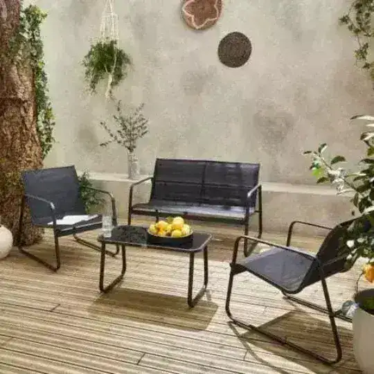 Juego jardin exterior Aluminio Moderno Saudi - SILVINA C 1 Juego jardin exterior Aluminio Moderno Saudi - SILVINA C 1