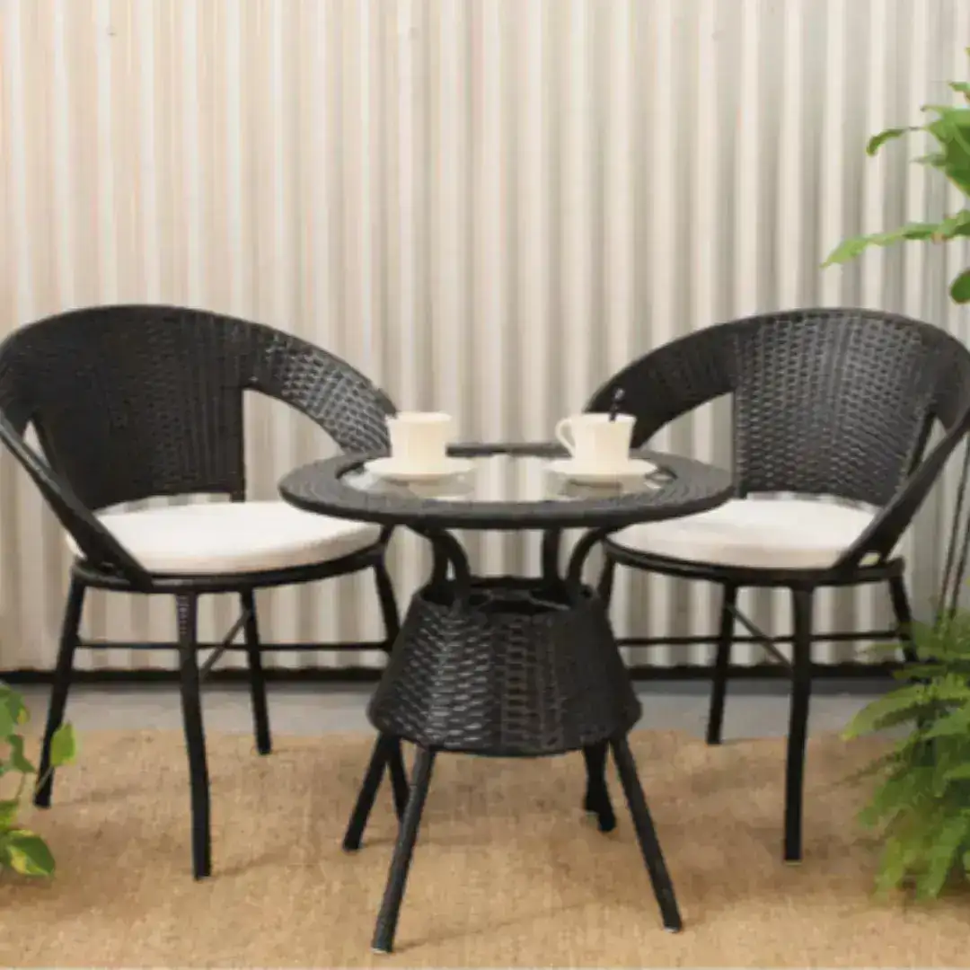 Set Juego exterior Balcón Terraza Ratán Alma - SILVINA C 2 Set Juego exterior Balcón Terraza Ratán Alma - SILVINA C 2