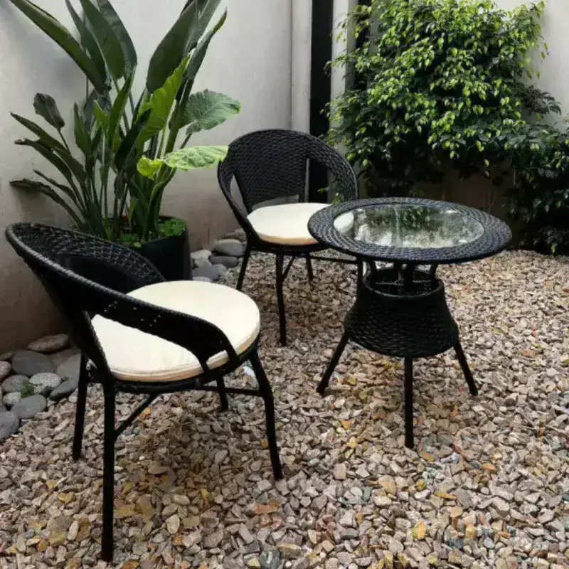 Set Juego exterior Balcón Terraza Ratán Alma - SILVINA C Set Juego exterior Balcón Terraza Ratán Alma - SILVINA C