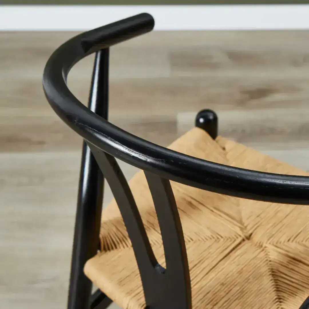 Silla Nórdica comedor madera Kraft Black Wishbone - SILVINA C 3 Silla Nórdica comedor madera Kraft Black Wishbone - SILVINA C 3