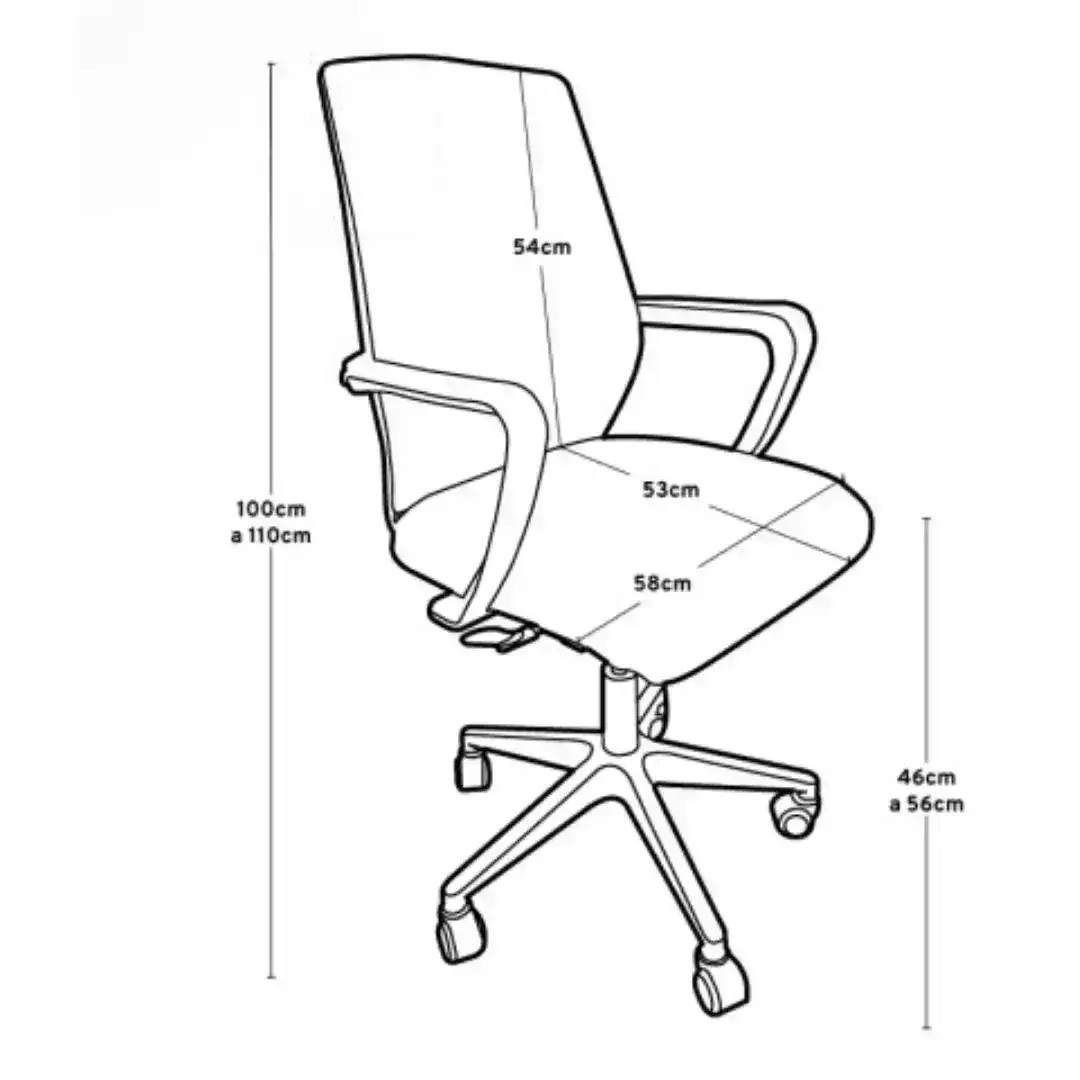 Silla escritorio compu ergonómica oficina Lux - SILVINA C 4 Silla escritorio compu ergonómica oficina Lux - SILVINA C 4