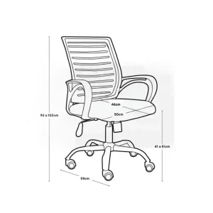 Silla escritorio computadora ruedas giratoria Fit - SILVINA C 3 (1)
