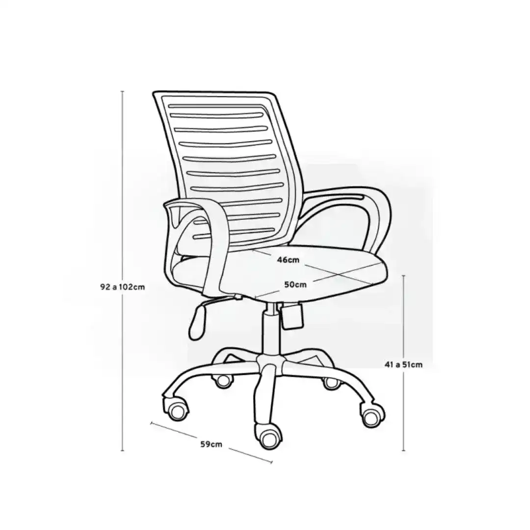 Silla escritorio computadora ruedas giratoria Fit - SILVINA C 3 (1) Silla escritorio computadora ruedas giratoria Fit - SILVINA C 3 (1)