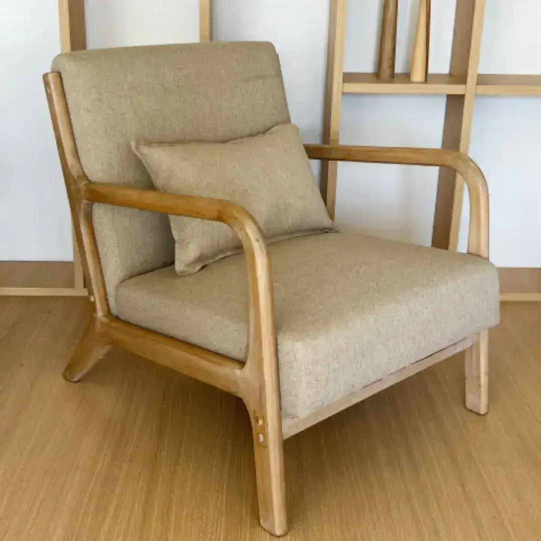 Sillón 1 cuerpo Living Nórdico madera Lee - SILVINA C 1 Sillón 1 cuerpo Living Nórdico madera Lee - SILVINA C 1
