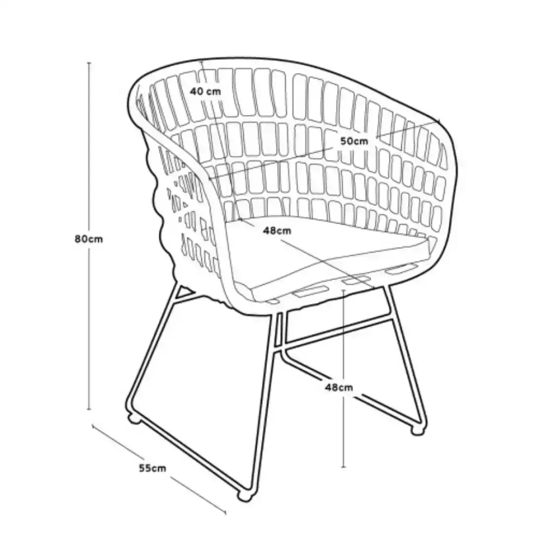 Sillón exterior jardín rattán acero Puka - SILVINA C 7 Sillón exterior jardín rattán acero Puka - SILVINA C 7
