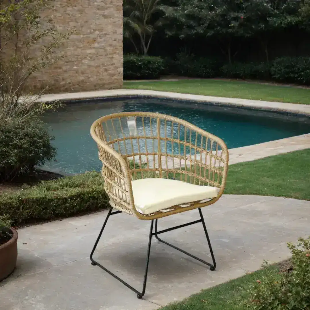 Sillón exterior jardín rattán acero Puka - SILVINA C Sillón exterior jardín rattán acero Puka - SILVINA C