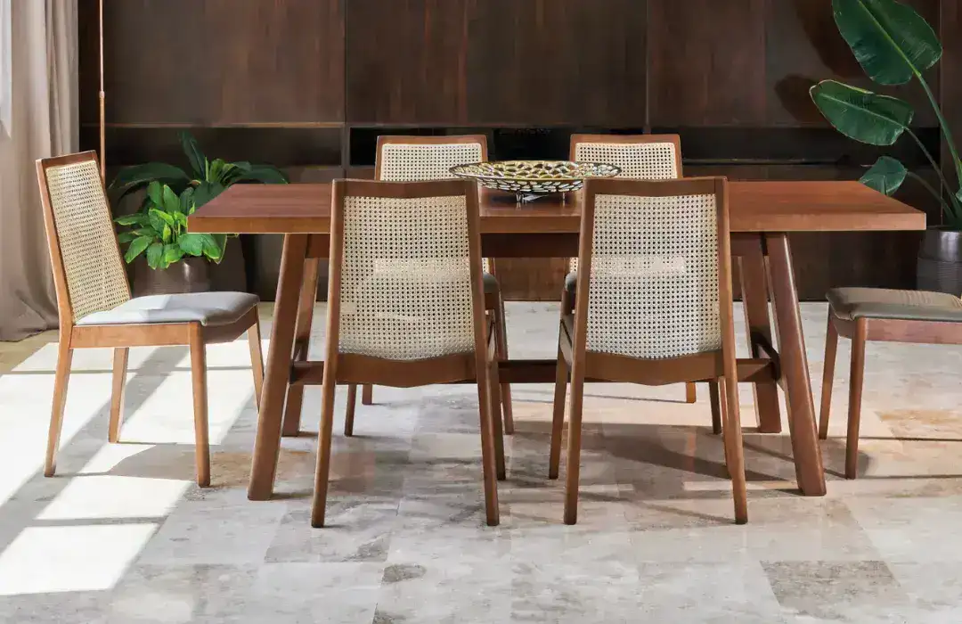 Silla Moderna comedor esterilla madera Amelia - SILVINA C 5 Silla Moderna comedor esterilla madera Amelia - SILVINA C 5