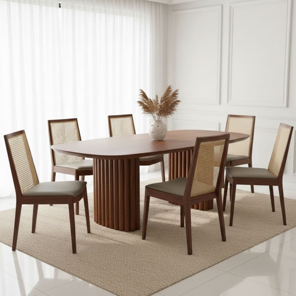 Silla Moderna comedor esterilla madera Amelia - SILVINA C 121 Silla Moderna comedor esterilla madera Amelia - SILVINA C 121