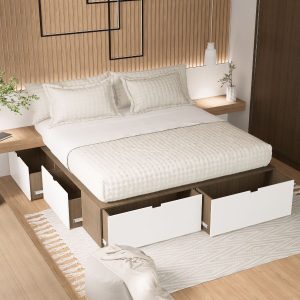 Cama 2 plazas King cajones funcional 2,00 Plus Fred - SILVINA C (16)