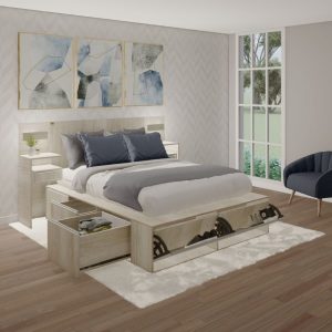 Cama 2 plazas cajones funcional 1,60 pro Ada - SILVINA C 12 (8)