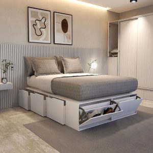 Cama dos plazas cajones funcional 1,60 Icon - SILVINA C (21)