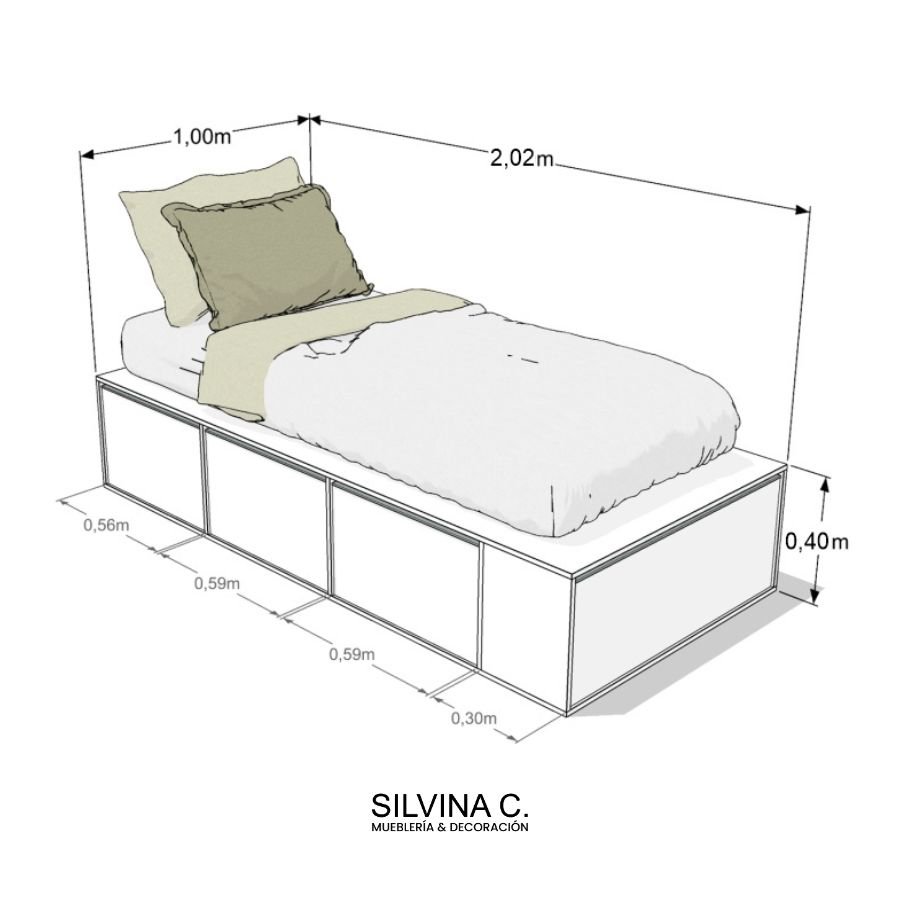 Cama una plaza cajones funcional pro Ada 12 (9) Cama una plaza cajones funcional pro Ada 12 (9)