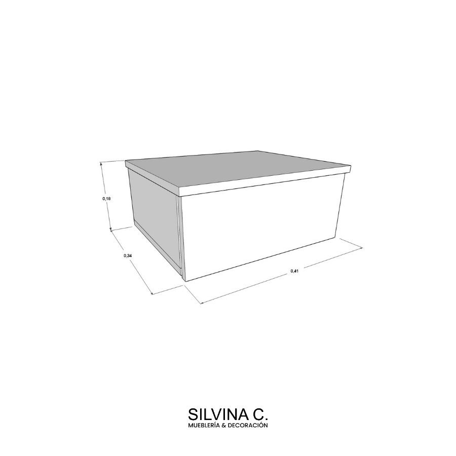 Mesa luz flotante melamina 1 cajón Moderno Loy - SILVINA C (7) Mesa luz flotante melamina 1 cajón Moderno Loy - SILVINA C (7)