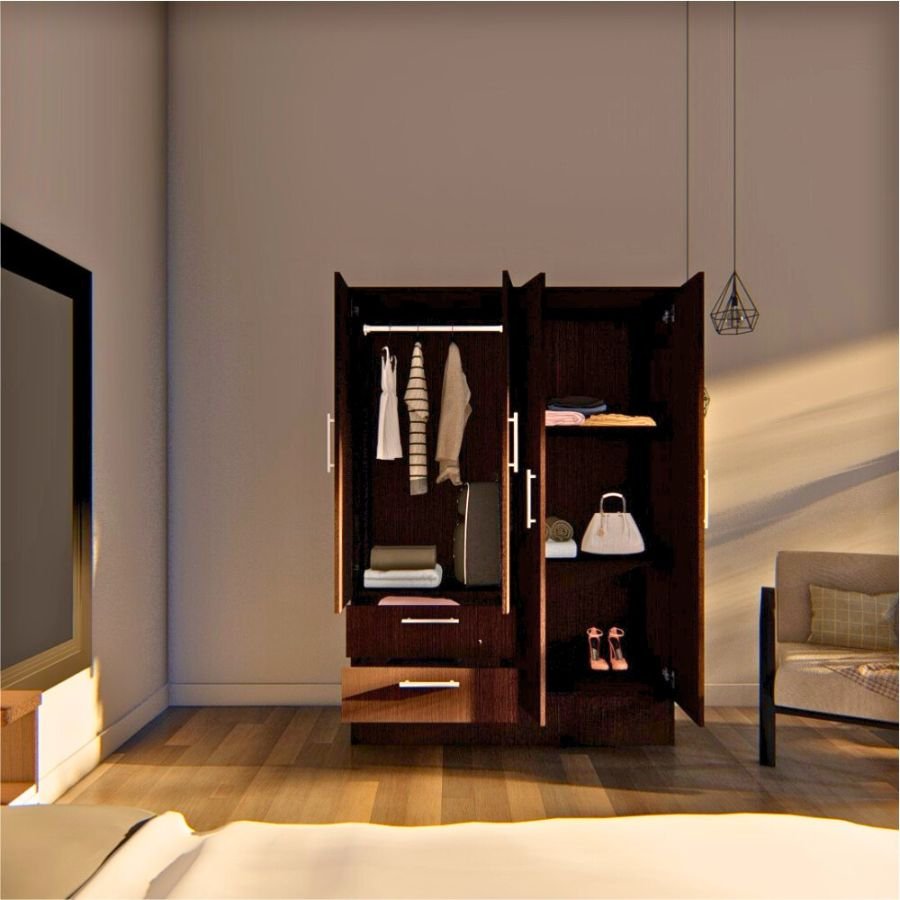 Placard Melamina 4 puertas Moderno 1,20 Joe - SILVINA C (1) Placard Melamina 4 puertas Moderno 1,20 Joe - SILVINA C (1)