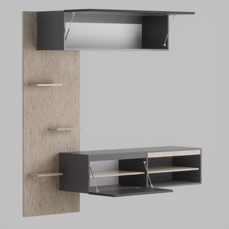 Rack tv flotante living Melamina Fila - SILVINA C (6) Rack tv flotante living Melamina Fila - SILVINA C (6)