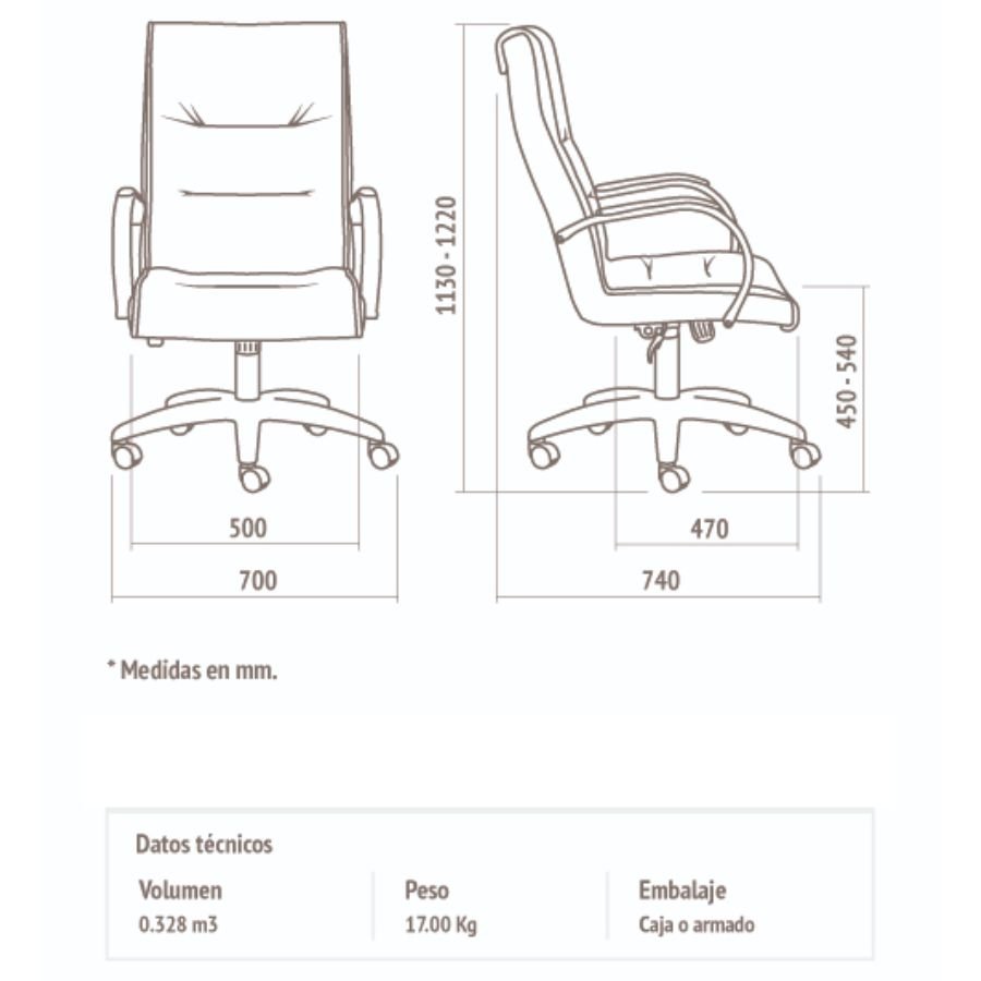 Silla escritorio oficina pc ergonómica alta Ram - SILVINA C 21 Silla escritorio oficina pc ergonómica alta Ram - SILVINA C 21