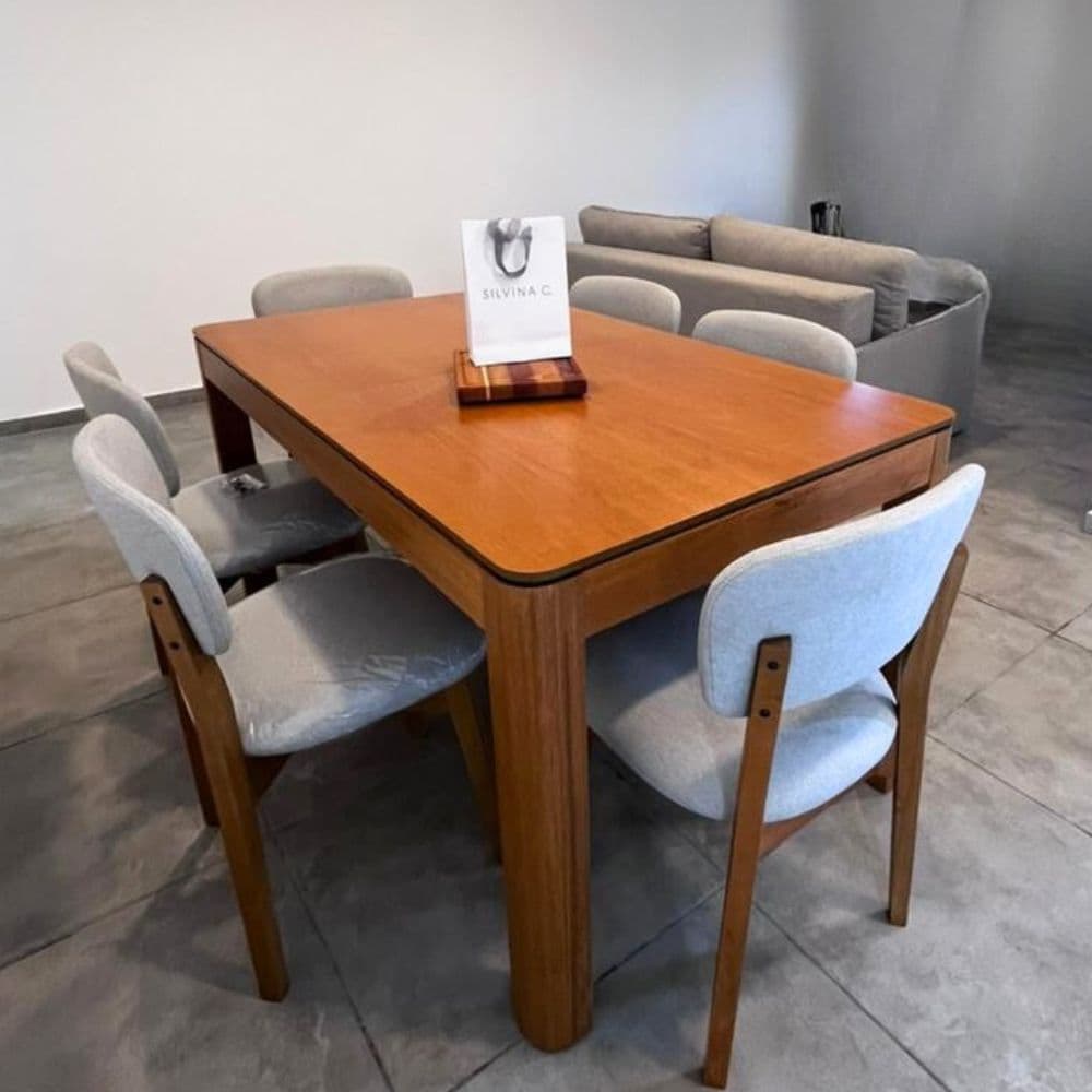 Mesa comedor extensible madera Grandis Nacar - SILVINA C (2) Mesa comedor extensible madera Grandis Nacar - SILVINA C (2)