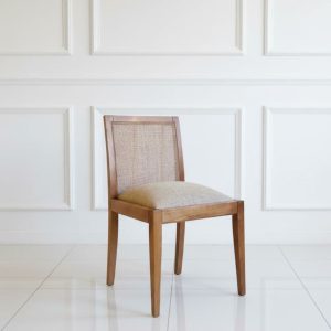 Silla madera Nórdica esterilla baja Morty - SILVINA C 111