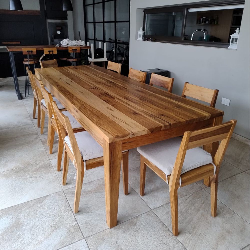 Mesa comedor madera maciza Rústica Indonesia - SILVINA C 12 Mesa comedor madera maciza Rústica Indonesia - SILVINA C 12