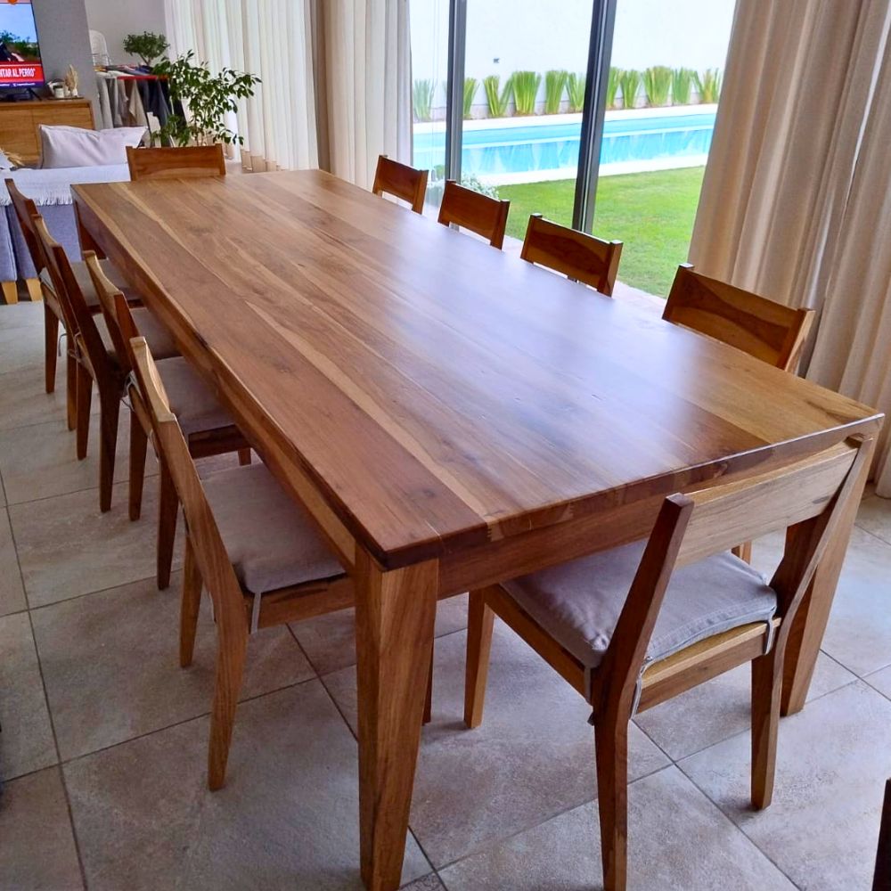 Mesa comedor madera maciza Rústica Indonesia - SILVINA C Mesa comedor madera maciza Rústica Indonesia - SILVINA C