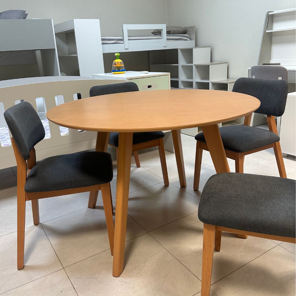Mesa redonda comedor madera Grandis Maca - SILVINA C 1 Mesa redonda comedor madera Grandis Maca - SILVINA C 1