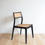 Silla Nórdica esterilla madera teka black Lessa