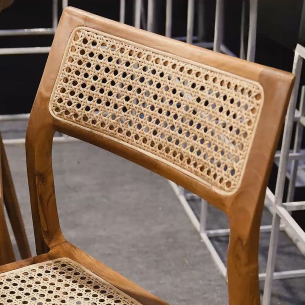 Silla comedor madera esterilla teka Lessa - SILVINA C (6) Silla comedor madera esterilla teka Lessa - SILVINA C (6)