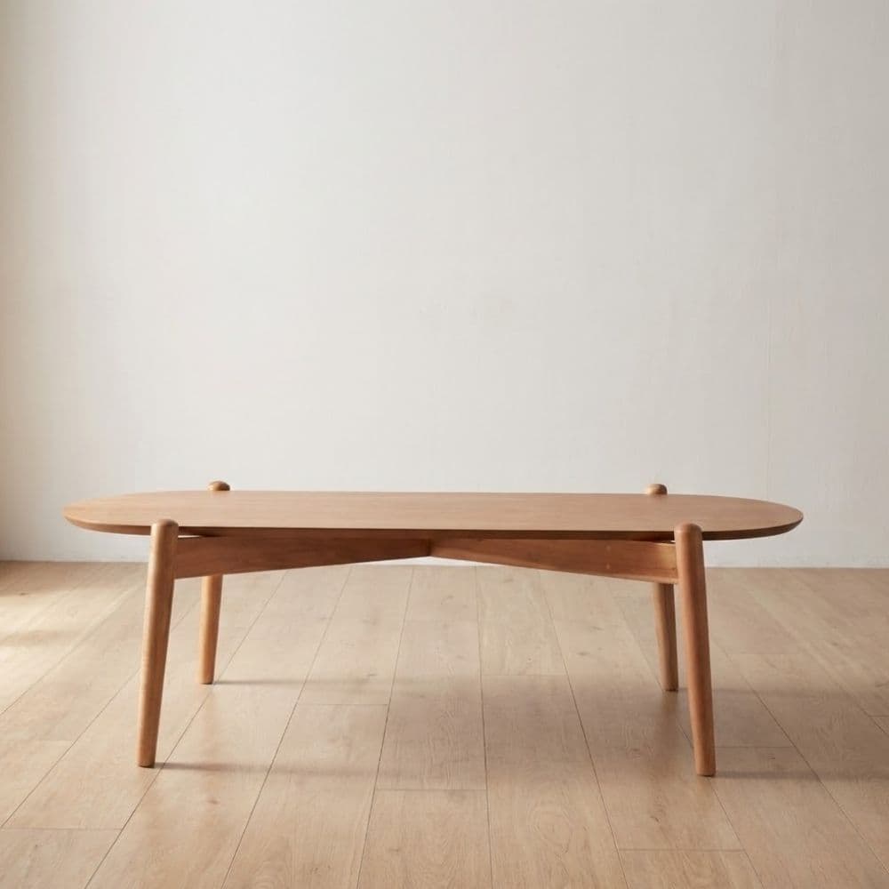 Mesa centro madera ovalada Moderna Lenga Monaco - SILVINA C (2) Mesa centro madera ovalada Moderna Lenga Monaco - SILVINA C (2)