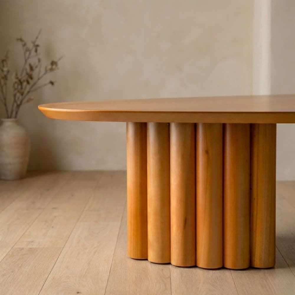 Mesa centro madera varillada ovalada Lenga Zafira - SILVINA C (2) Mesa centro madera varillada ovalada Lenga Zafira - SILVINA C (2)