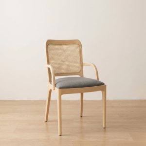 Sillón cabecera apoyabrazos madera esterilla Lulú - SILVINA C (2)