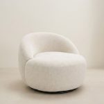Sillón individual circular Moderno Natural Bufy