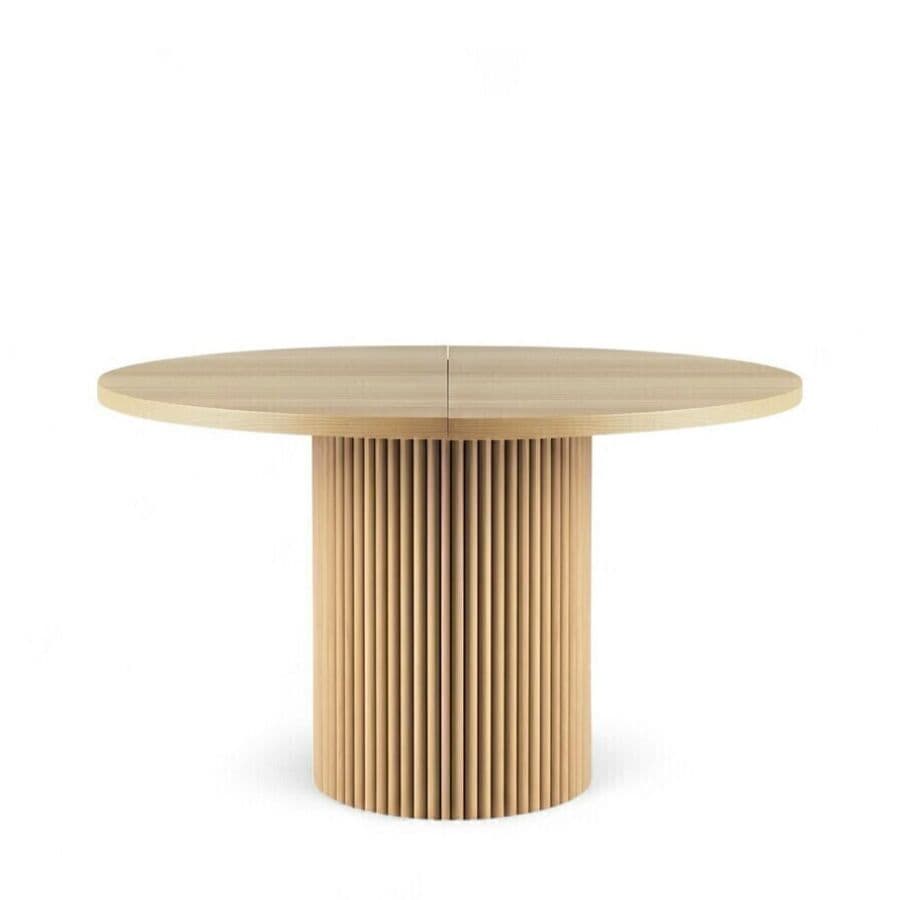 Mesa redonda extensible madera varillada Nativa - SILVINA C 6 Mesa redonda extensible madera varillada Nativa - SILVINA C 6